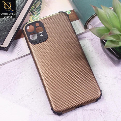 iPhone 11 Pro Max Cover - Brown - New Jeans Texture Synthetic Leather Style Soft Case