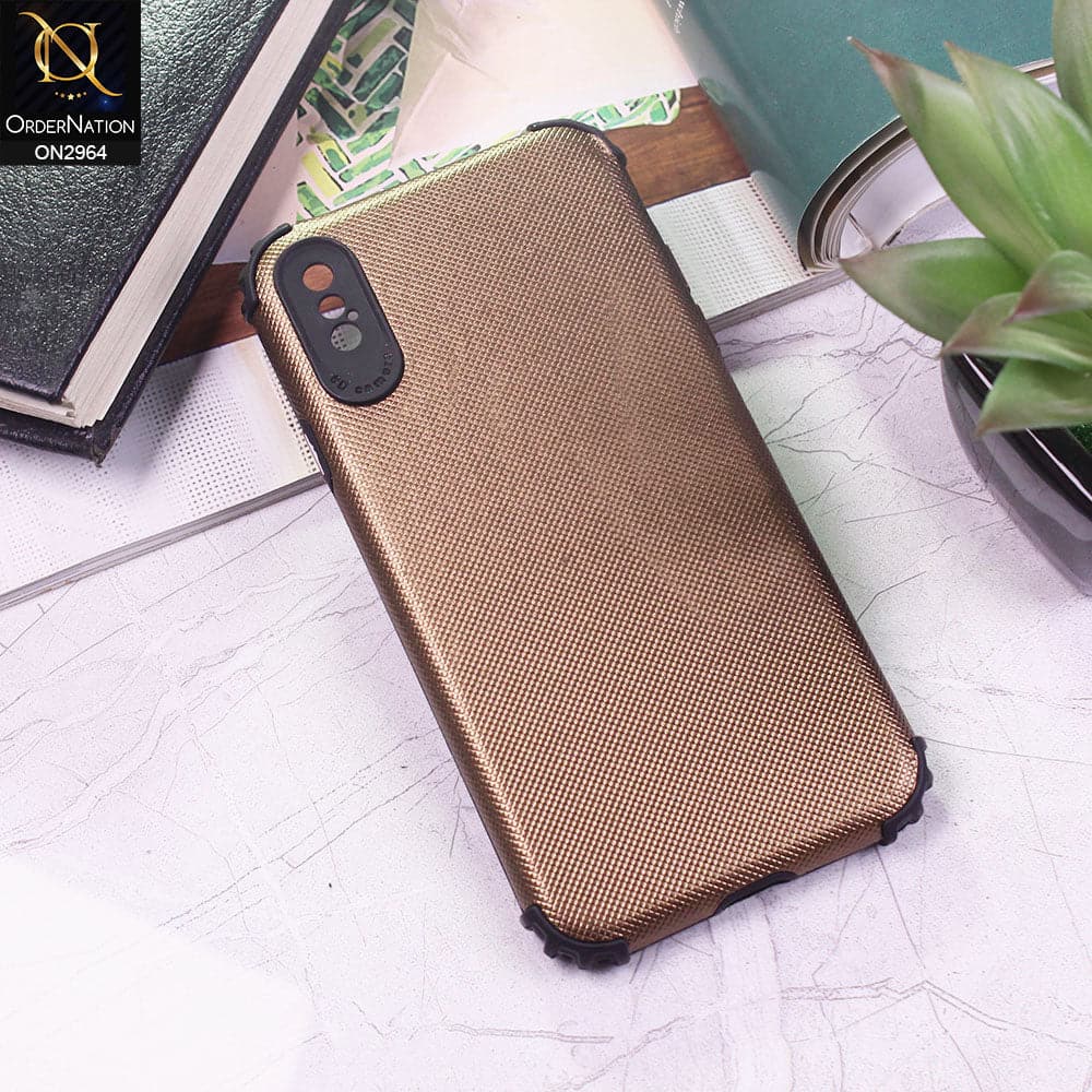 iPhone XS Max Cover - Brown - New Jeans Texture Synthetic Leather Style Soft Case