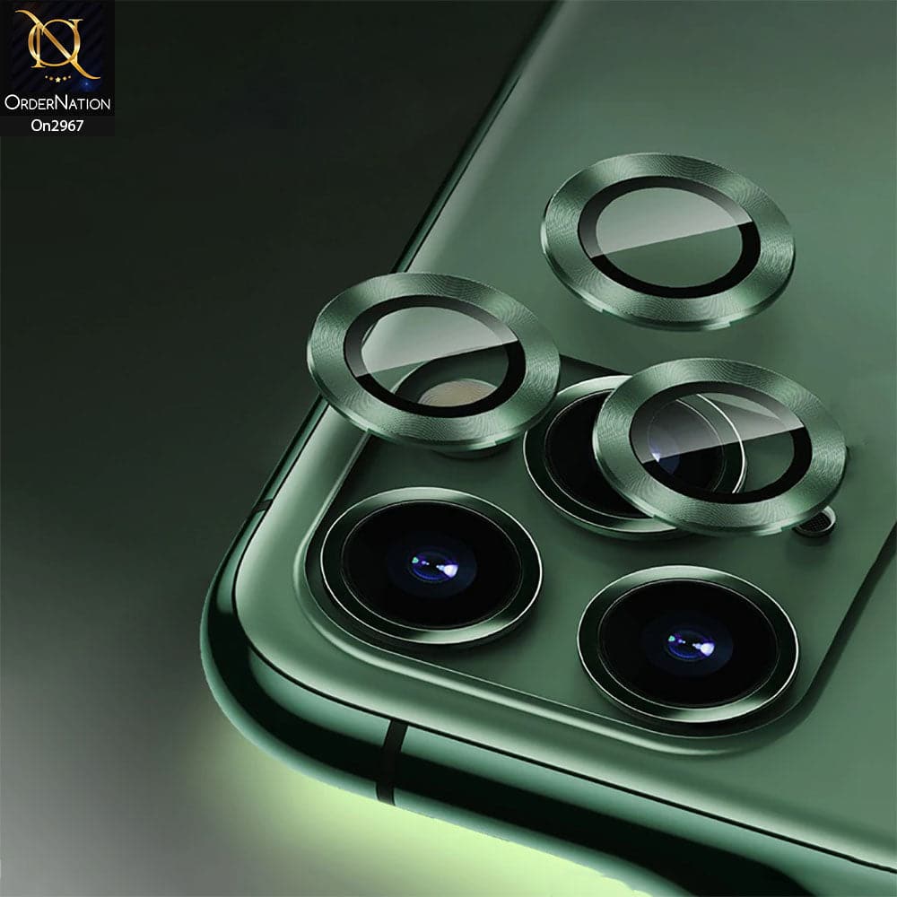 iPhone 12 Pro Max Protector - Metal Ring Camera Glass Protector