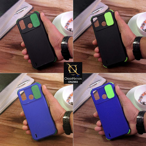 Vivo Y12s Cover - Design 2 - Neon Color Slider Camera Protection Case