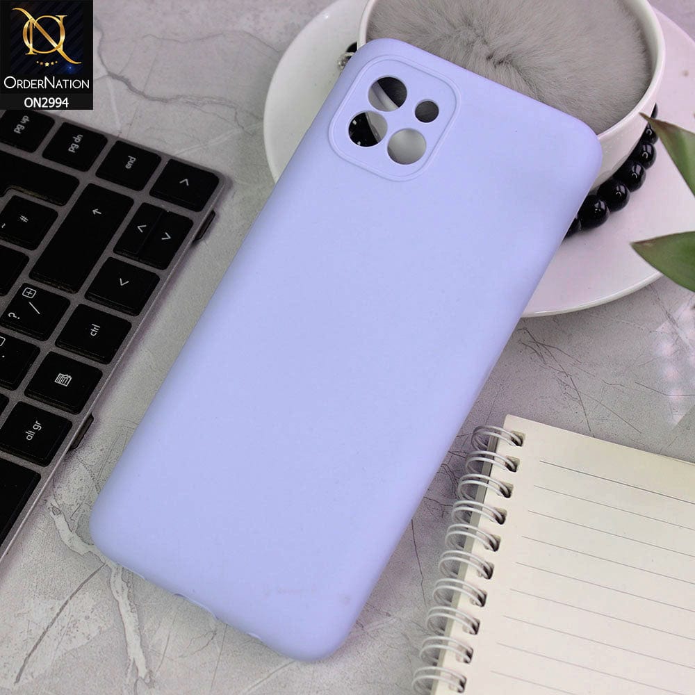 Samsung Galaxy A03 Cover - Light Purple - New Stylish Soft Candy Colors Case With (Extra Camera Hole)