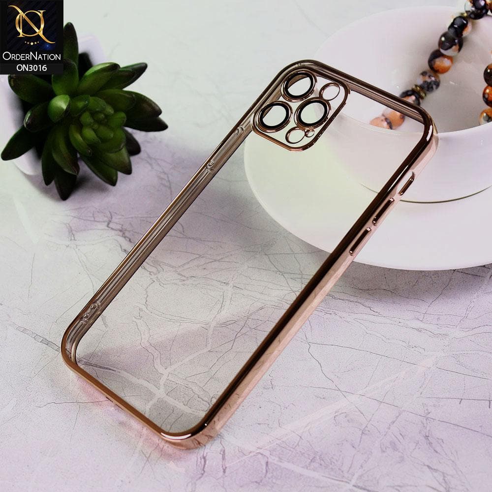 iPhone 13 Pro Max Cover - Rose Gold - Ultra Thin Camera Protection Clear Transparent Soft Case