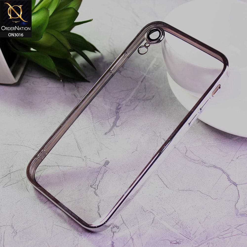 iPhone XR Cover - Silver - Ultra Thin Camera Protection Clear Transparent Soft Case