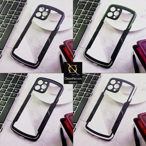 Vivo Y12s Cover - White - Hybrid Style Color Soft Borders Transparent Back Camera Protection Case