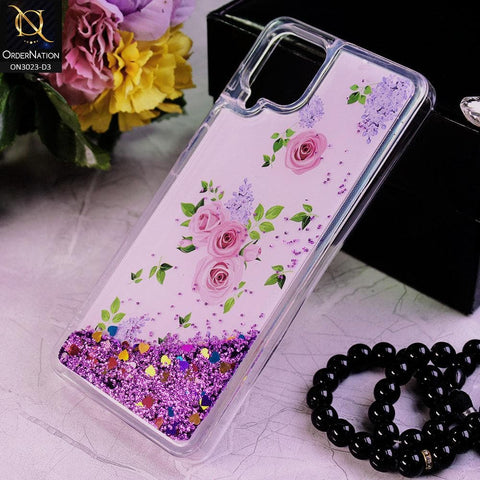 Samsung Galaxy A12 Cover - Design 3 - Trendy Bling Liquid Glitter Soft Case