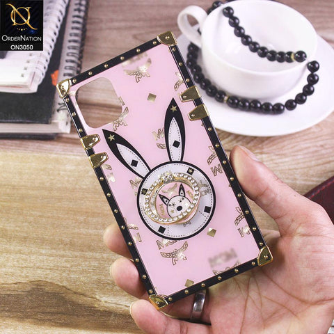 iPhone 12 Cover - Pink - Cute Cartoon Treasure Chest Trunk Style Soft Case With Ring Holder