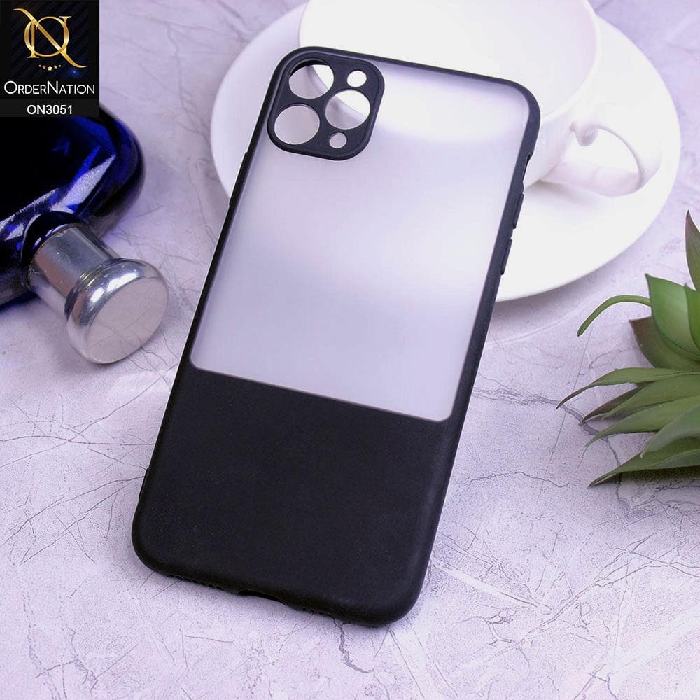 iPhone 11 Pro Cover - Black - Duo Protection Semi Transparent Case