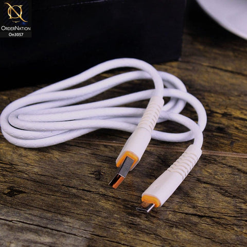 White - Regrsi - CB450V - 2.4A Fast Charging Micro USB Cable