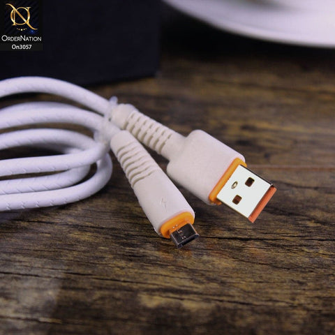 White - Regrsi - CB450V - 2.4A Fast Charging Micro USB Cable