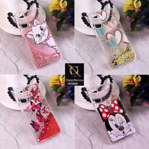 Oppo A95 4G Cover - Design 15 - Trendy Moving Liquid Glitter Shine Soft Borders Case