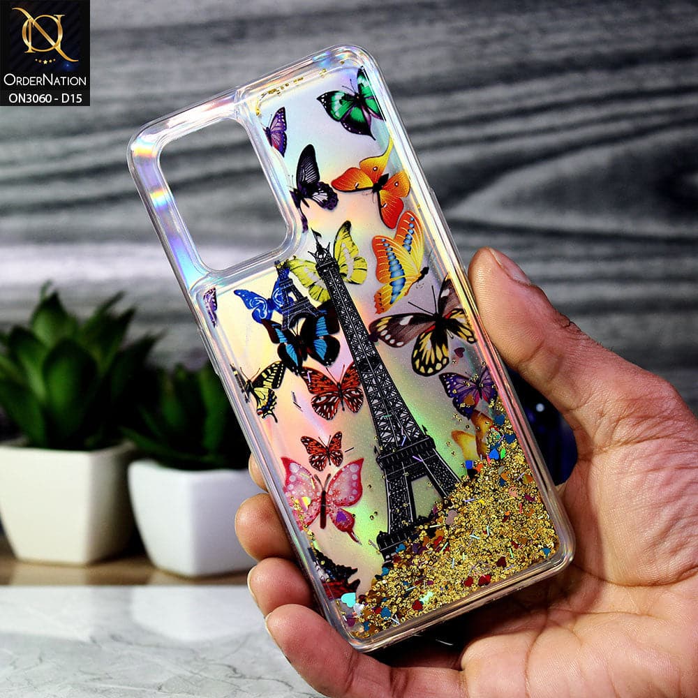 Oppo F19s Cover - Design 15 - Trendy Moving Liquid Glitter Shine Soft Borders Case