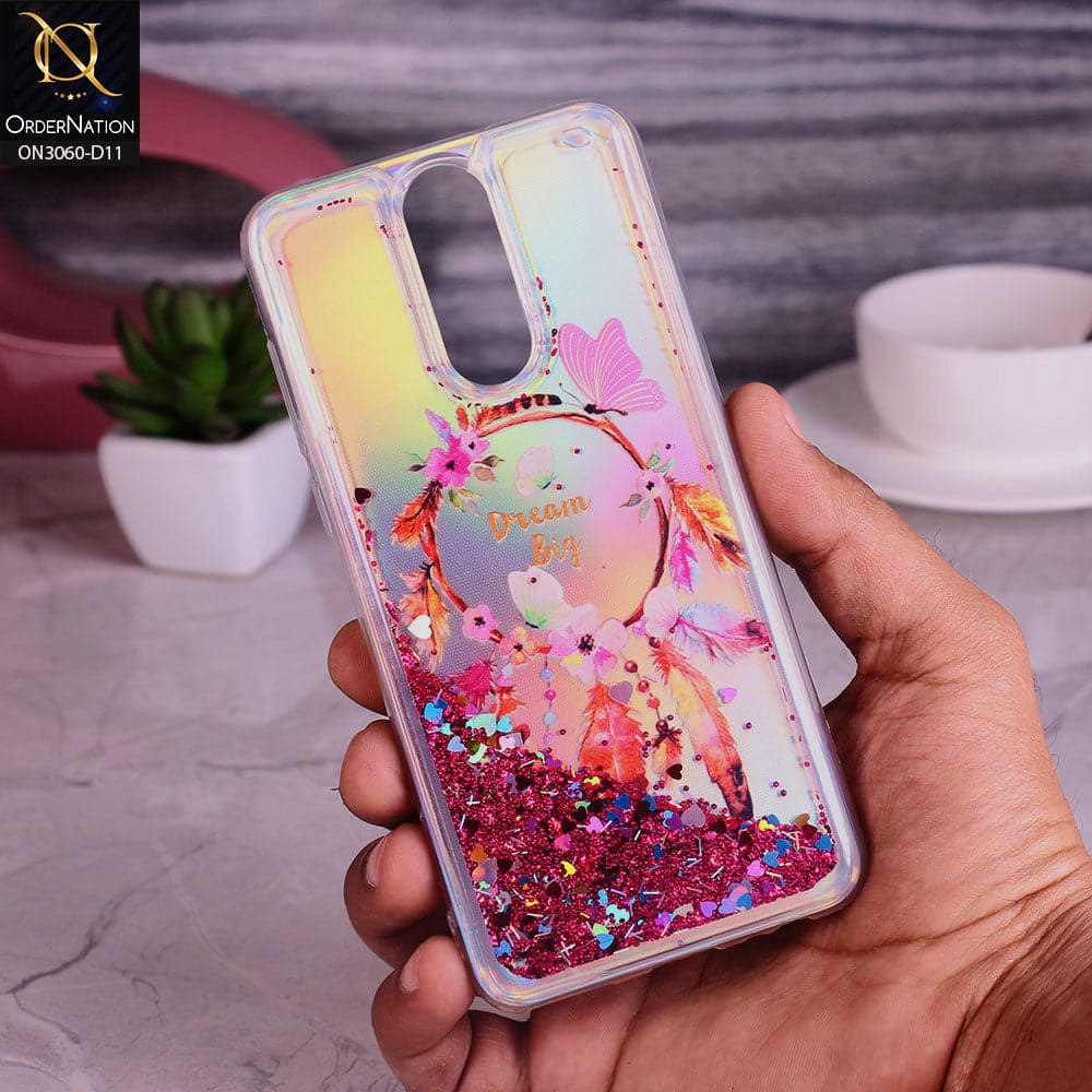 Huawei Mate 10 Lite Cover - Design 11 - Trendy Moving Liquid Glitter Shine Soft Borders Case