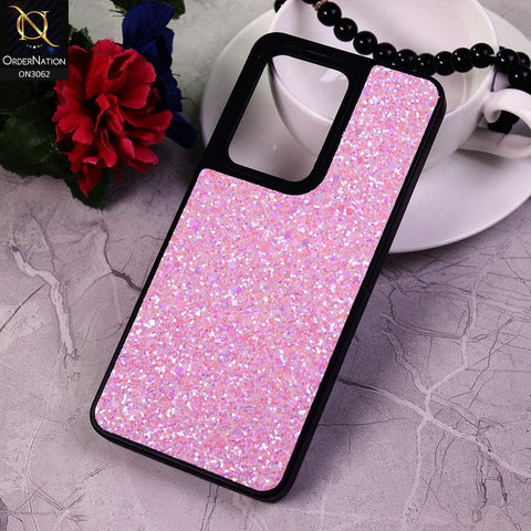 Samsung Galaxy S20 Ultra Cover - Purple - Sparking Rhinestones Glitter Bling Soft Border Case