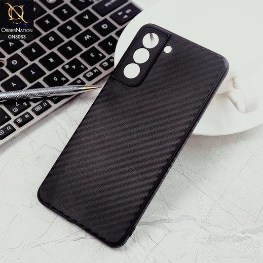 Samsung Galaxy S22 Plus 5G Cover - Black - Carbon Fiber Camera Protection Soft Case