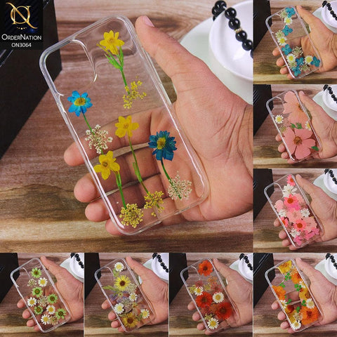 iPhone XR Cover - Design 13 - Dry Flower Soft Silicone Transparent Case