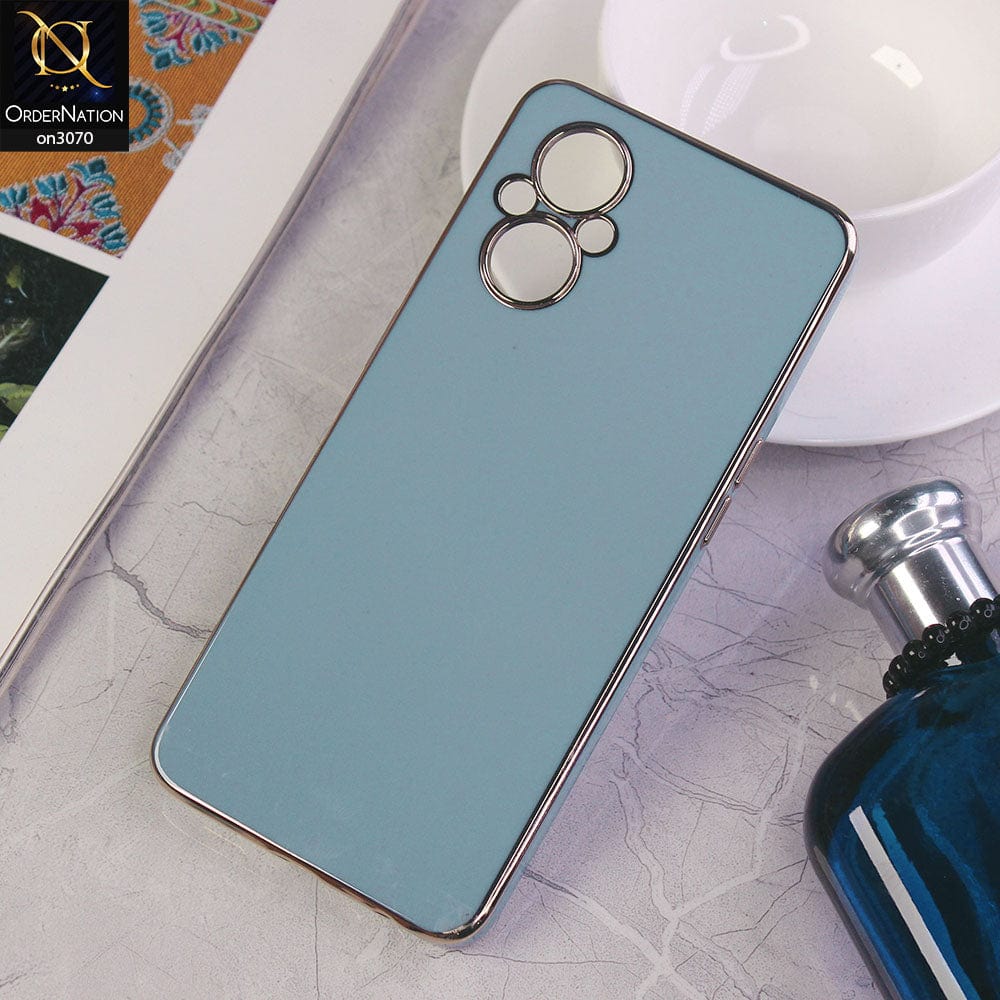 OnePlus Nord N20 5G Cover - Carolina Blue - Electroplating Silk Shiny Soft Case With Camera Protection