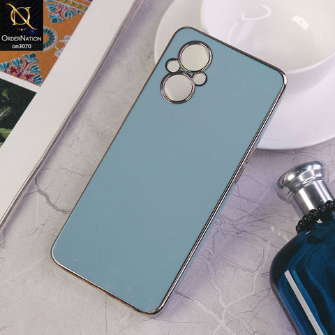 Oppo F21 Pro 5G Cover - Carolina Blue - Electroplating Silk Shiny Soft Case With Camera Protection