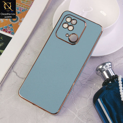 Xiaomi Redmi 10C Cover - Carolina Blue - Electroplating Silk Shiny Soft Case With Camera Protection