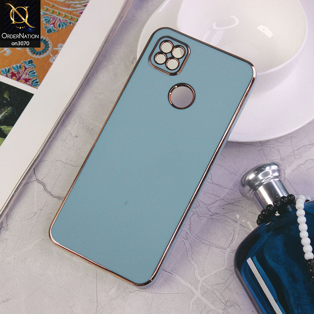 Xiaomi Redmi 10A Cover - Carolina Blue - Electroplating Silk Shiny Soft Case With Camera Protection