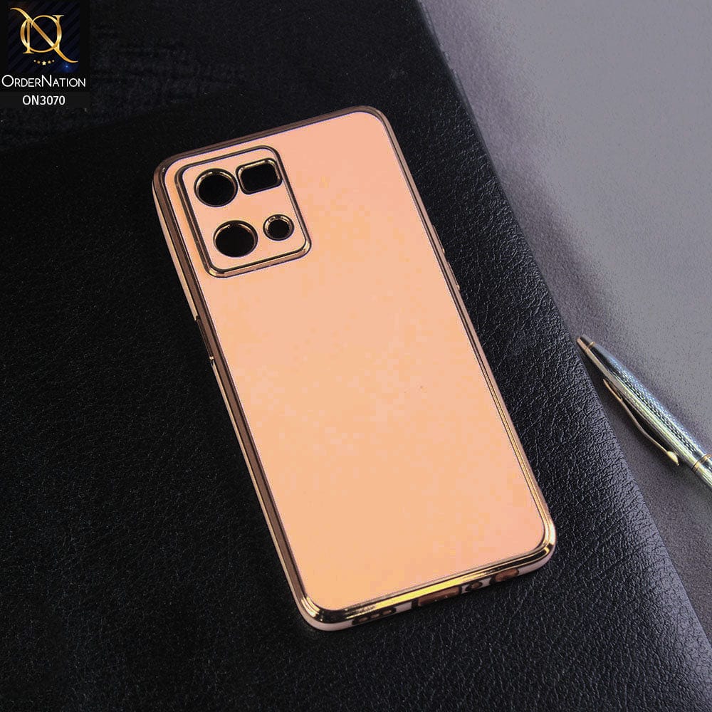 Oppo F21 Pro 4G Cover - Pink - Electroplating Silk Shiny Soft Case With Camera Protection