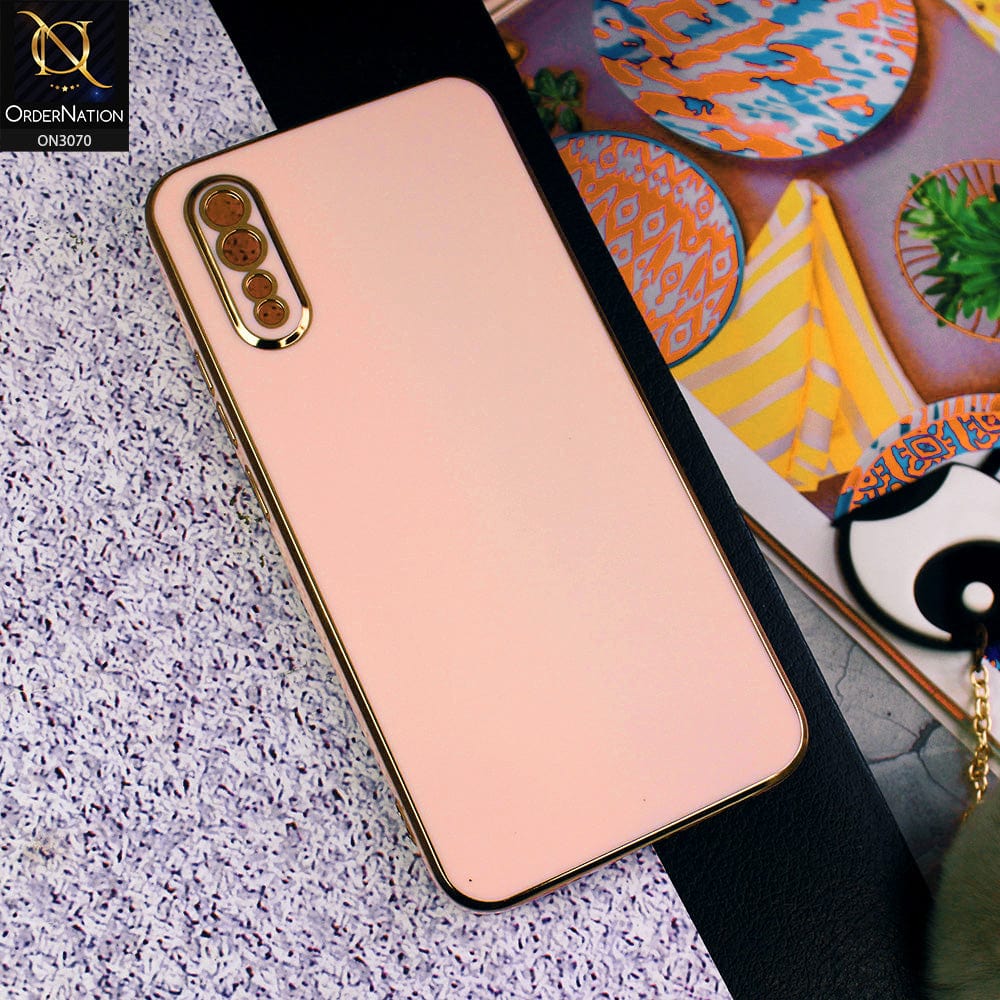 Vivo S1 Cover - Rose Gold - Side Colour Borders camera Protection Soft TPU Transparent Case