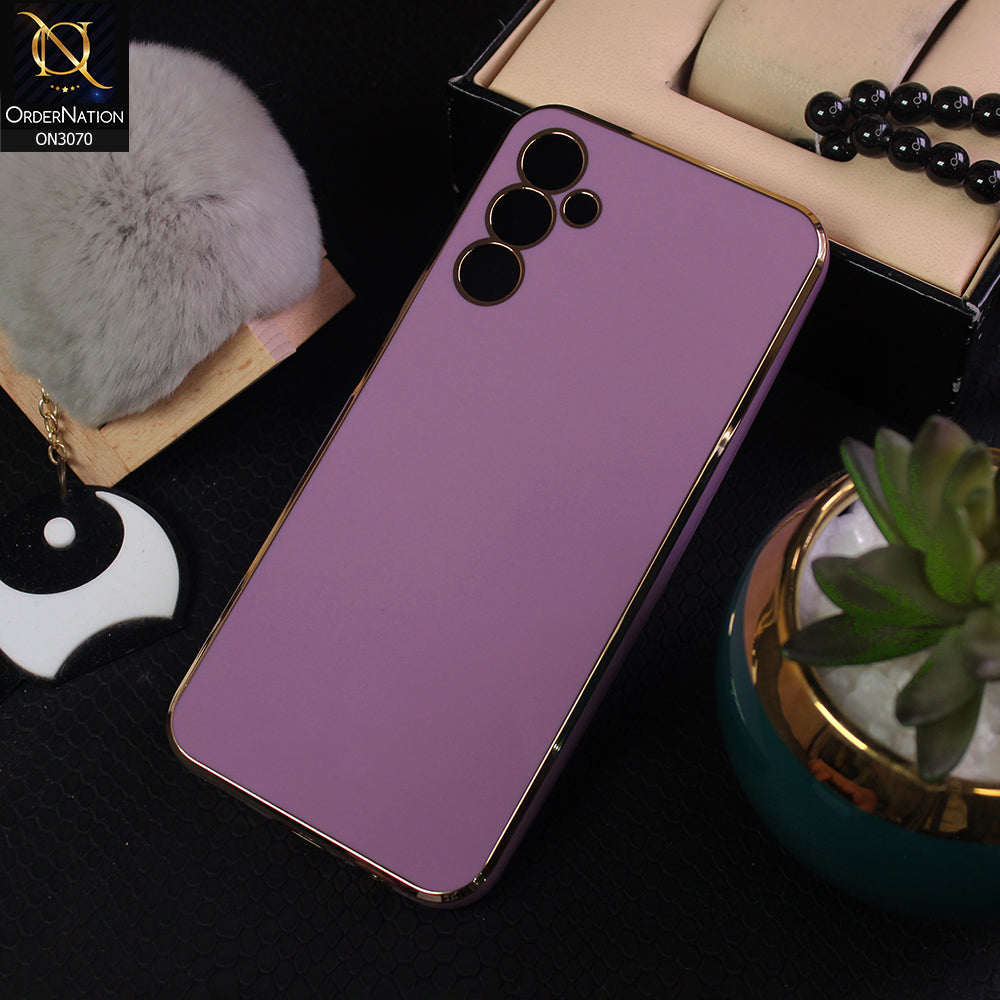 Samsung Galaxy A24 4G Cover - Mauve - Side Colour Borders camera Protection Soft TPU Transparent Case