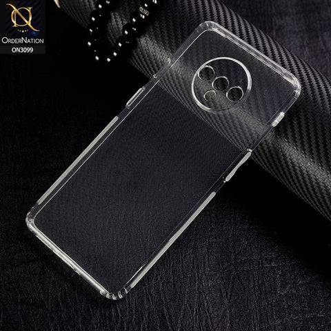 OnePlus 7T Cover - Soft 4D Design Shockproof Silicone Transparent Clear Camera Protection Case