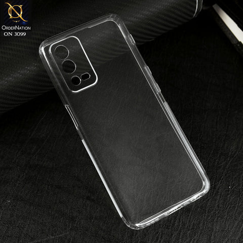 Oppo A55 Cover - Transparent -  Soft 4D Design Shockproof Silicone Transparent Clear Camera Protection Case