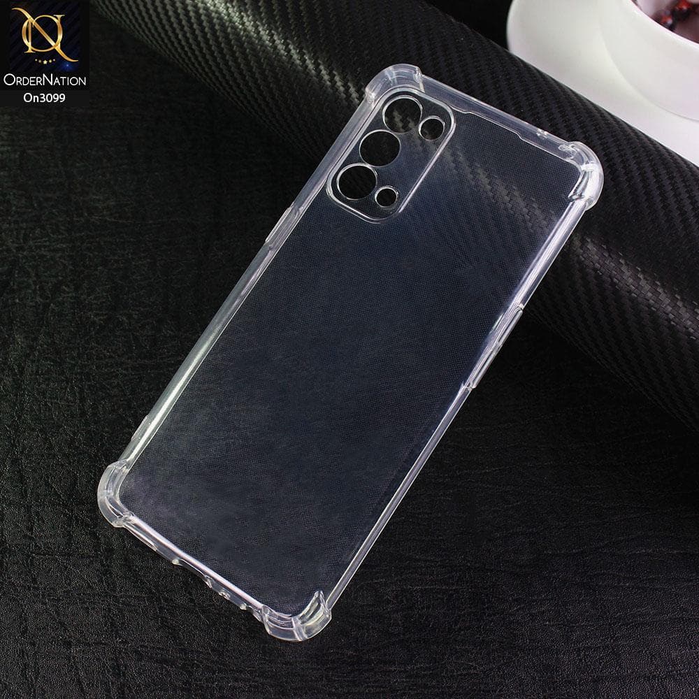 Oppo Reno 5 5G Cover - Soft 4D Design Shockproof Silicone Transparent Clear Camera Protection Case