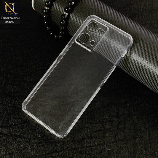 Oppo F21 Pro 4G Cover - Soft 4D Design Shockproof Silicone Transparent Clear Camera Protection Case