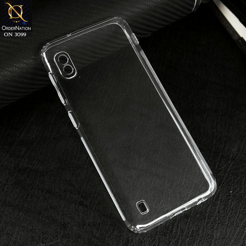 Samsung Galaxy A10 Cover - Transparent -  Soft 4D Design Shockproof Silicone Transparent Clear Camera Protection Case