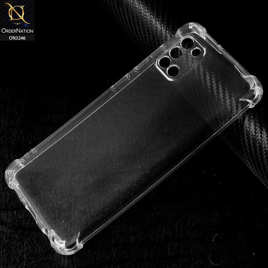 Samsung Galaxy A31 Cover - Soft 4D Design Shockproof Silicone Transparent Clear Camera Protection Case