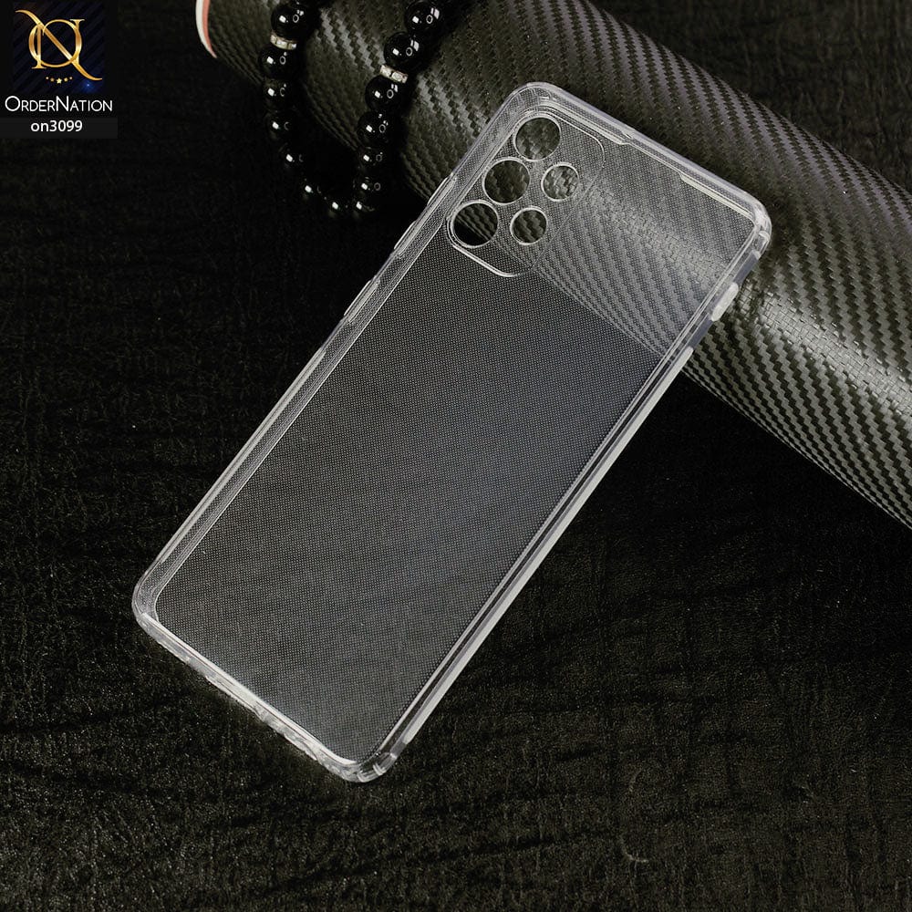 Samsung Galaxy A32 Cover - Soft 4D Design Shockproof Silicone Transparent Clear Camera Protection Case