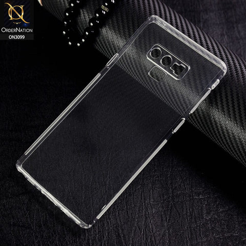 Samsung Galaxy Note 9 Cover - Soft 4D Design Shockproof Silicone Transparent Clear Camera Protection Case