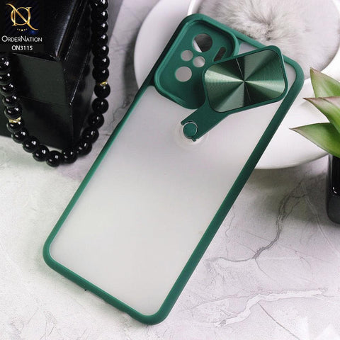 Xiaomi Redmi Note 10 4G Cover - Green - Fancy 360 Rotation Flip Mirror Camera Shutter Soft Borders Case