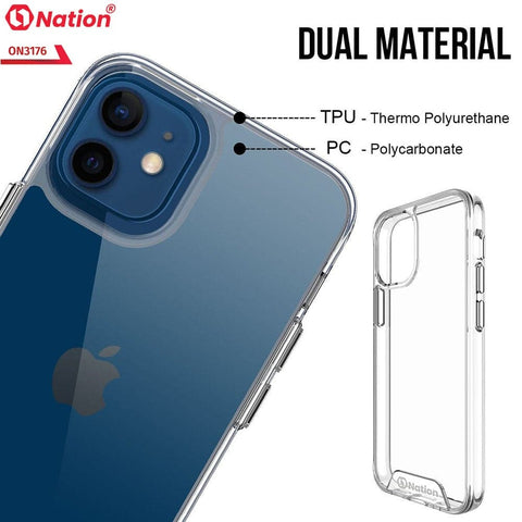 Samsung Galaxy S8 Cover - ONation Essential Series - Premium Quality No Yellowing Drop Tested Tpu+Pc Clear Soft Edges