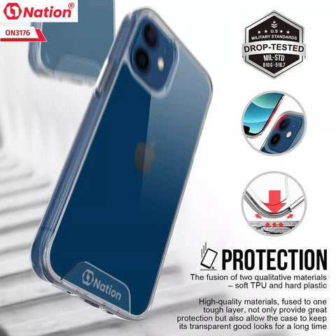 Samsung Galaxy M22 Cover - ONation Essential Series - Premium Quality No Yellowing Drop Tested Tpu+Pc Clear Soft Edges