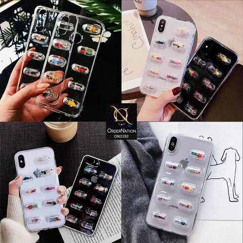 iPhone 12 Pro Max Cover - 3D Pill Capsule Doll Soft Silicone Clear Case