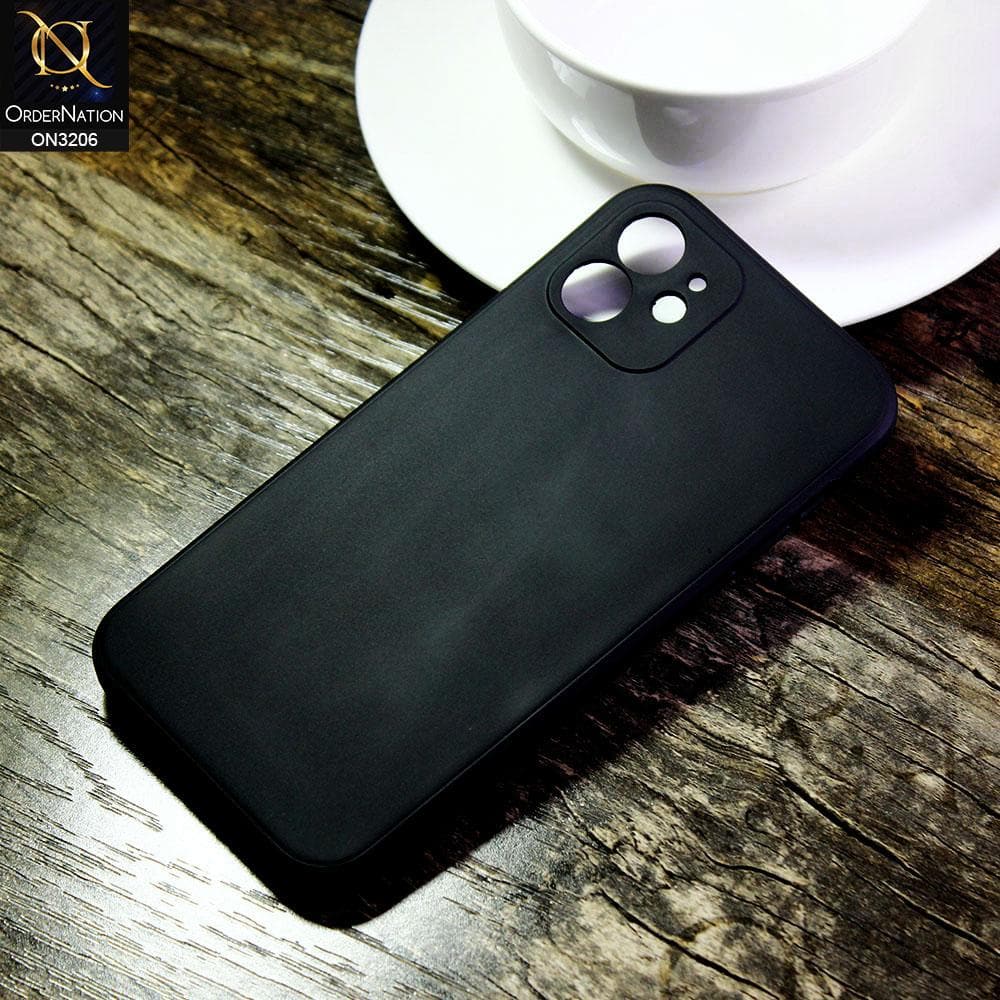 iPhone 12 Cover - Black - Matte Candy Colour Soft Silicone Case