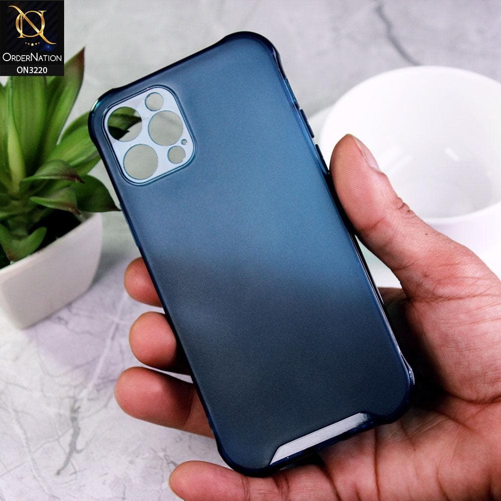 iPhone 12 Pro Max Cover - Dark Blue - Protective Anti-Scratch Soft Back Case with Camera Protection