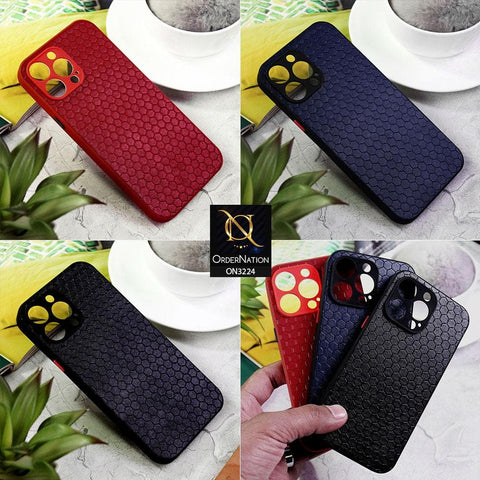 Infinix Note 10 Pro Cover - Red - Hexagon Shape Hive Grid Pattern Tpu Soft Cases