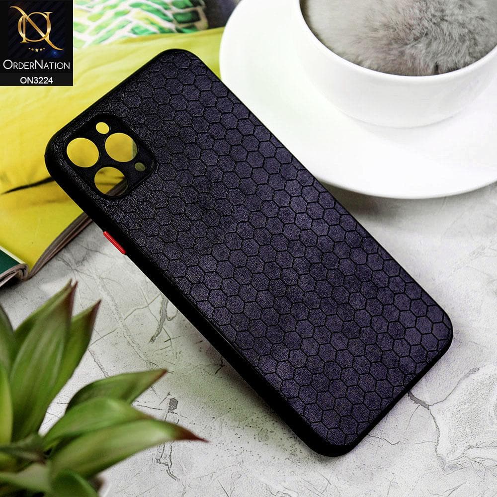 iPhone 11 Pro Max Cover - Black - Hexagon Shape Hive Grid Pattern Tpu Soft Cases