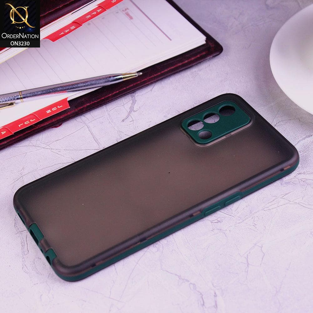 Oppo F19s Cover - Green - 360 3 in 1 Soft and Hard Skid Proof Protective Case