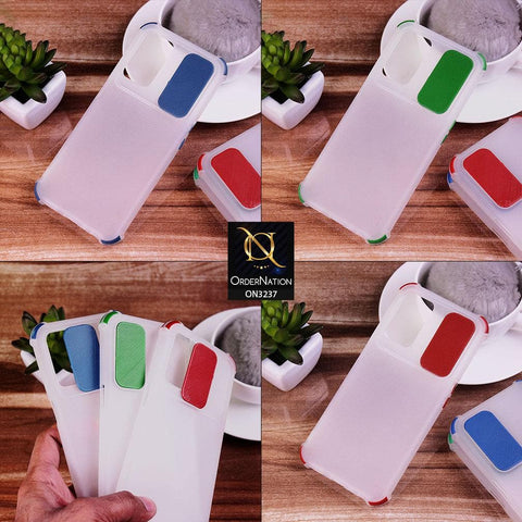 Oppo A16 Cover - Green - Soft Semi Transparent Camera Slider Case