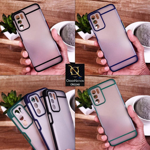 Oppo A16 Cover - Green - New Semi Tranparent Matte Soft Shell Camera Protection Case