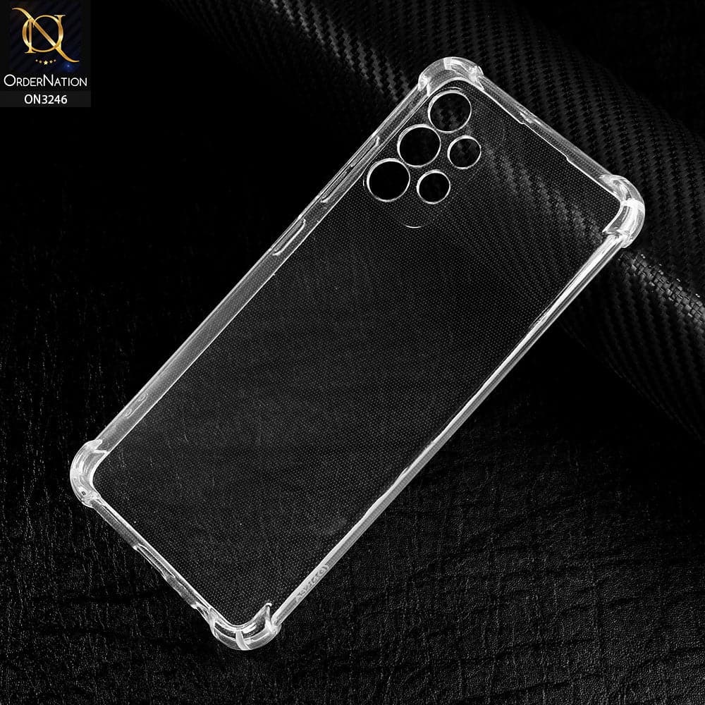 Samsung Galaxy A32 Cover - Soft 4D Design Shockproof Silicone Transparent Clear Case