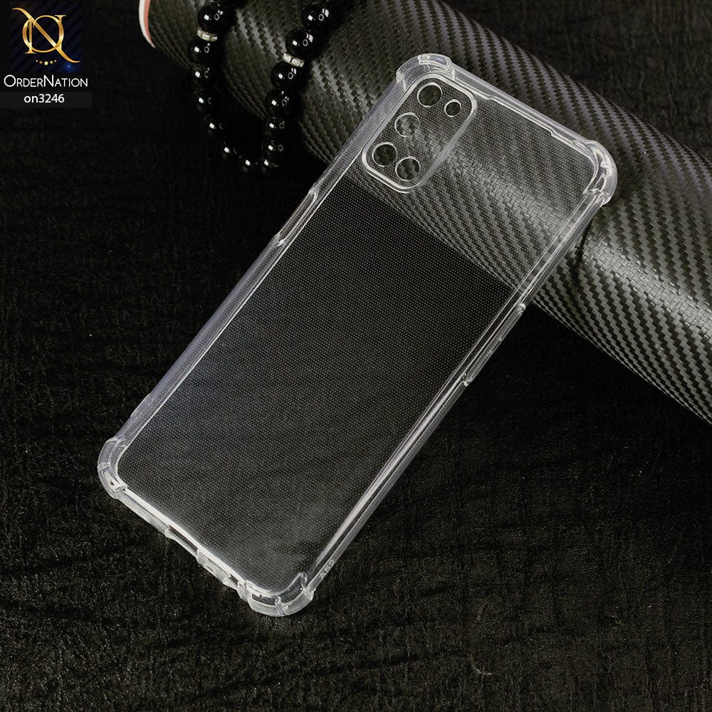 Oppo A52 Cover - Soft 4D Design Shockproof Silicone Transparent Clear Case