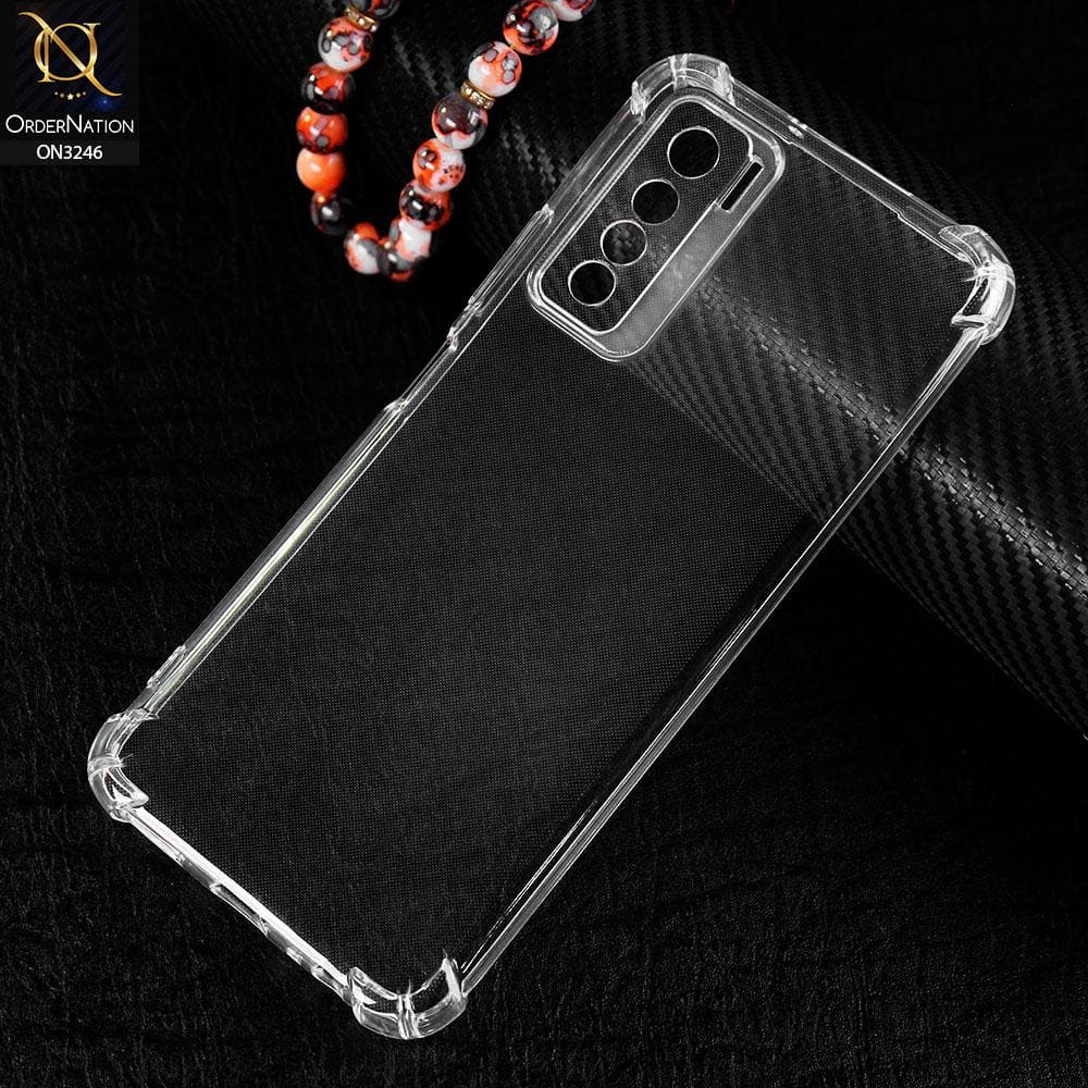 Tecno Camon 17 Pro Cover - Soft 4D Design Shockproof Silicone Transparent Clear Camera Protection Case