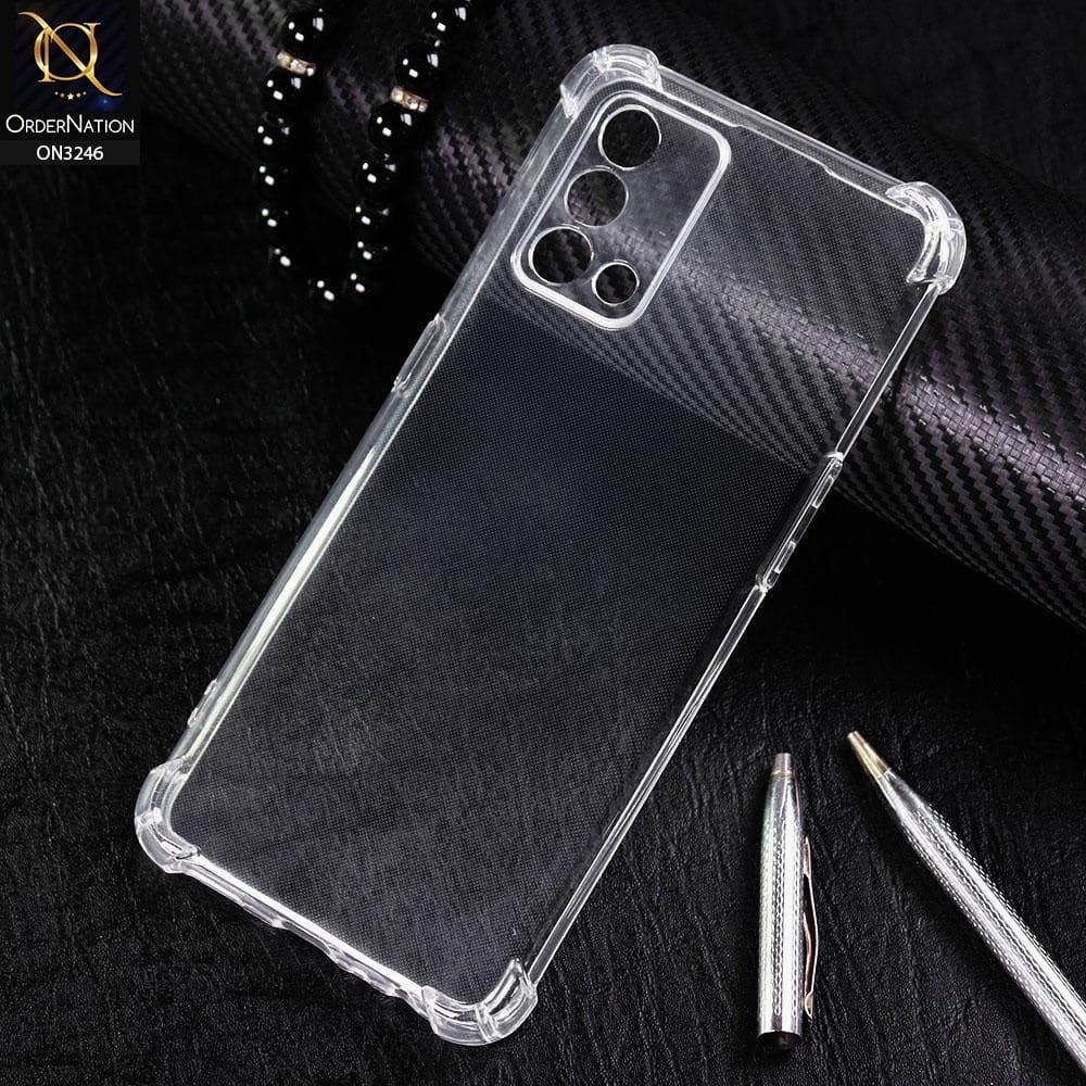 Oppo A74 Cover - Soft 4D Design Shockproof Silicone Transparent Clear Camera Protection Case