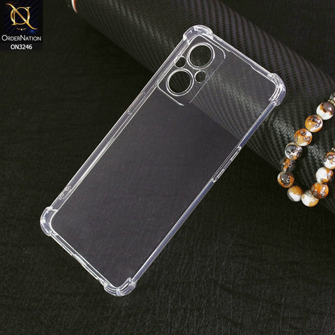 Oppo Reno 7 Lite Cover - Soft 4D Design Shockproof Silicone Transparent Clear Camera Protection Case